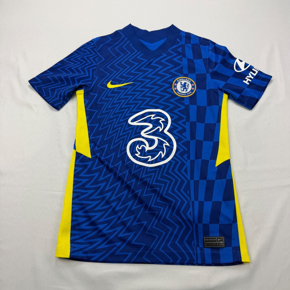 Nike Chelsea FC Jersey Youth Small Blue 2021-22 Home Dri-Fit CV8220-409